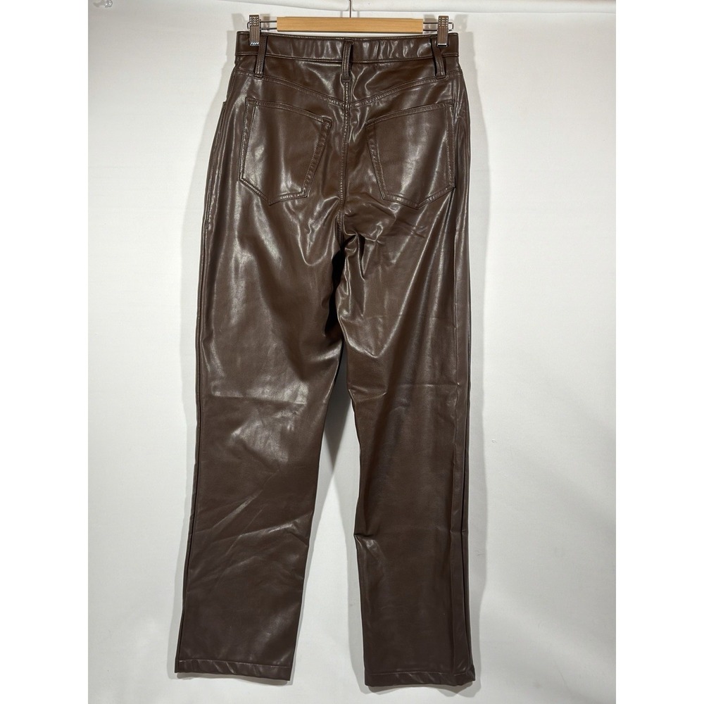 Abercrombie Faux Leather‎ Pants Womens 30 Curve Love High Rise 90s Chic - Picture 15 of 16